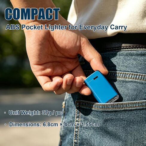 4 Pack Mini Lighter Refillable Butane Lighters, Reliable and Safe Pocket Lighters for Candle Camping Fireplace Party BBQ Grill, Assorted Colors (Fuel Not Included) in Kuwait