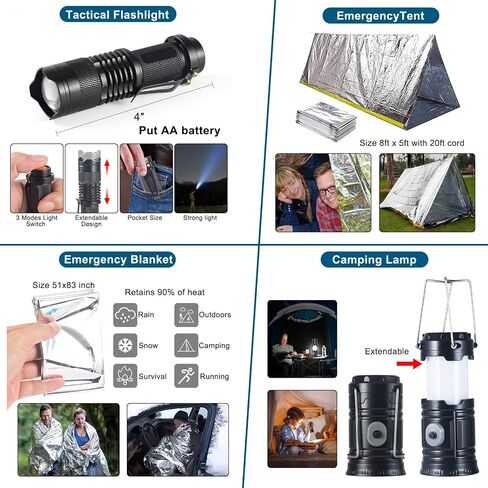 254 in 1 Survival Kit, First Aid Kit for Men in Kuwait