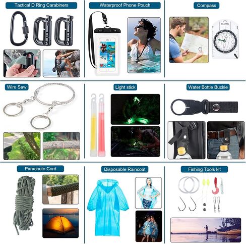 254 in 1 Survival Kit, First Aid Kit for Men in Kuwait