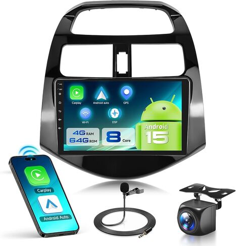 VECHTEL 5Ghz WiFi Android 15 Car Stereo for Chevrolet Spark 2011-2014 in Kuwait