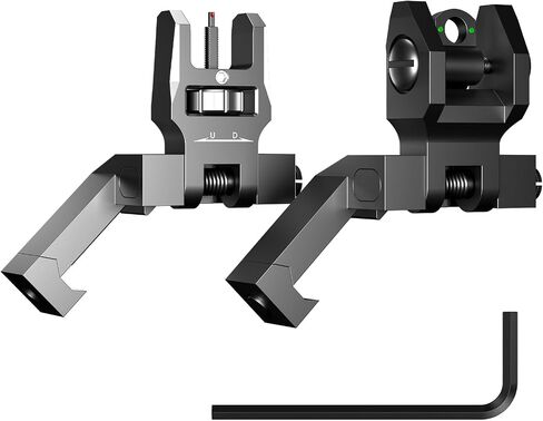 Offset Iron Sight, Tactical 45-Degree Offset Backup Sight, Suitable for Picatinny Rail System in Kuwait