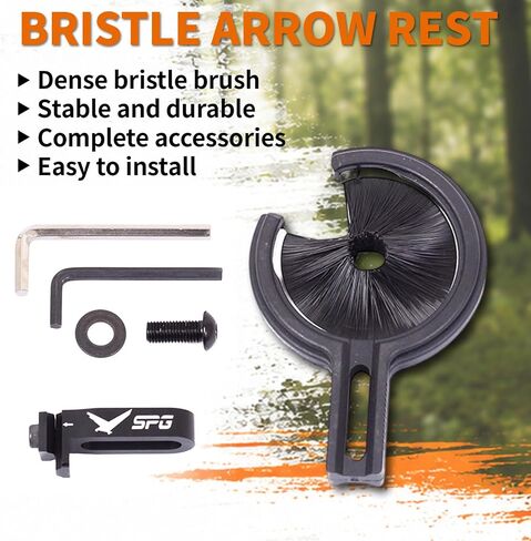 DEERACE Whisker Biscuit Arrow Rest for Compound & Recurve Bow Hunting Silent Brush Capture Arrow Rest with Durable Arms for Target Practice & Hunting Accessories in Kuwait