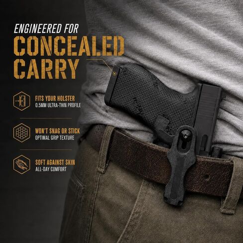 Glock 43x Grip, Glock 48, Cutting Edge Lab-Developed Silicone, Easy Peel-and-Stick Install, Ultra-Thin 0.5mm, The Next Evolution in Grip Technology. in Kuwait