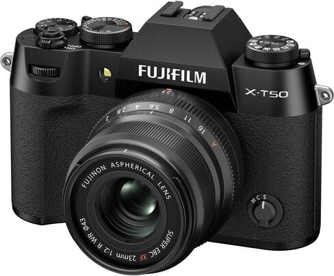 FUJIFILM X-T50 Mirrorless Digital Camera Body - Black Bundle with Fuji XF 16-50mm f/2.8-4.8 R LM WR Lens + 64GB UHS-II SDXC Memory Card + 12 inch Flexible Tripod + More in Kuwait