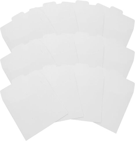 50pcs White Paper CD Sleeves Envelopes with Wide Compatibility and Wear Resistance, Simple Design Sleek CD DVD Storage Holder for Home and Office Organization in Kuwait