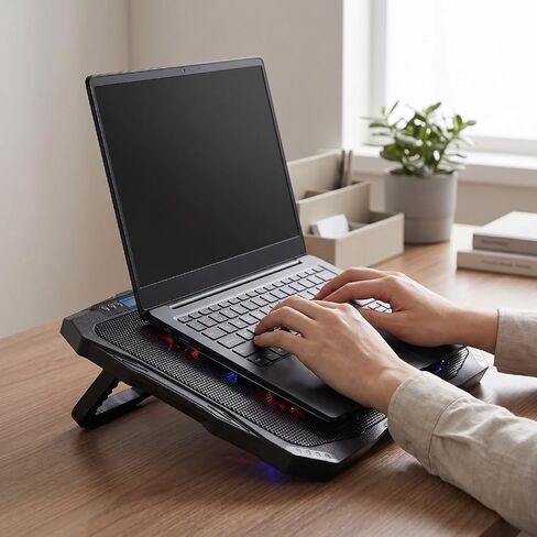 Laptop Cooling Pad,4 Fans Gaming Cooler Stand for 11-15.6in Laptops in Kuwait