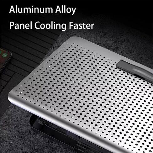 Laptop Cooler Silent Fan Cooling Pad Adjustable Rechargeable for in Kuwait