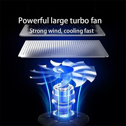 Laptop Cooler Silent Fan Cooling Pad Adjustable Rechargeable for in Kuwait