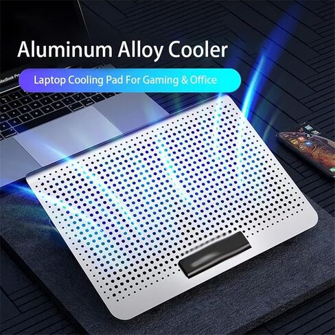 Laptop Cooler Silent Fan Cooling Pad Adjustable Rechargeable for in Kuwait