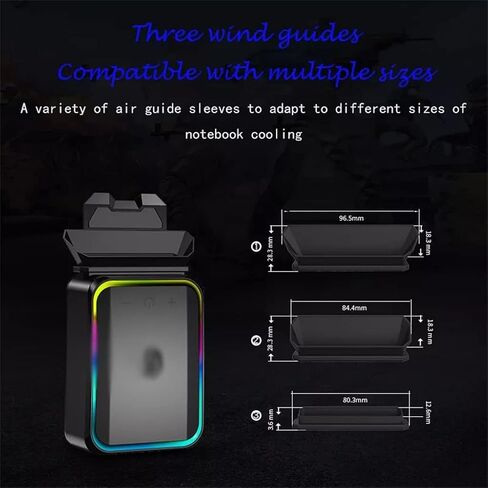 Portable Radiator Laptop Cooler External Exhaust Cooling Fan for Adjustable Speed 12-17 in Kuwait
