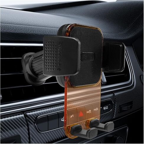 YoRise Car Vent Phone Mount, 360° Rotation Car Phone Holder with Metal Hook Clip, Smartphone Automotive Mount, Vehicle Air Vent Smartphoe Holder (Orange) in Saudi Arabia