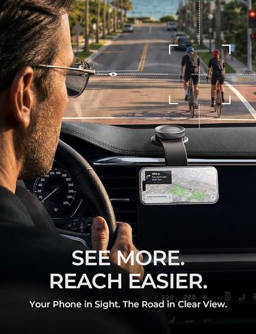 LISEN for MagSafe Car Mount, Magnetic Phone Holder for Car, Vacuum Suction Cup Phone Mount, Magnetic Car Phone Mount 24 Strong Magnets, 360° Adjustable Memory Alloy Bendable Arm for iPhone 17 Pro Max in Saudi Arabia