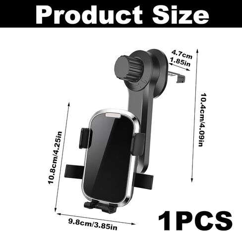 Car phone holder vent,car vent phone mount,360° adjustable phone holders for your car,car vent phone holder,air vent car phone holder mount for car compatible with iPhone,all 4–7" phones(Mirror) in Saudi Arabia