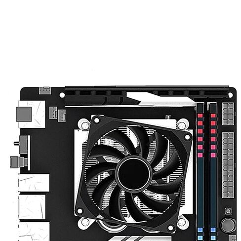8010 8CM Chassis Fan PWM Intelligent for Computer Water Cooling Chassis Cooler Hydraulic Bearing in Saudi Arabia