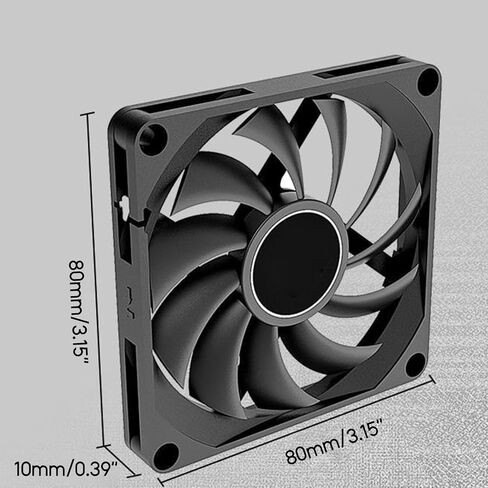 8010 8CM Chassis Fan PWM Intelligent for Computer Water Cooling Chassis Cooler Hydraulic Bearing in Saudi Arabia