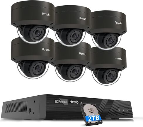 5MP Security Camera System PoE, 4K 8CH NVR 2TB HDD, PD54B0808-5M in Saudi Arabia