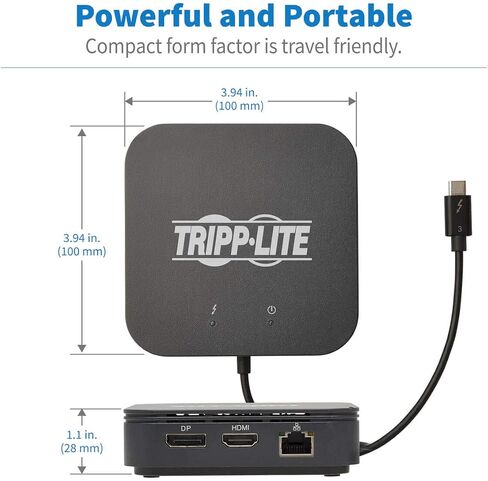 Tripp Lite Thunderbolt 3 Dock Dual Display 8k DP 4k HDMI USB-A Hub Gbe (MTB3-DOCK-04) in Saudi Arabia