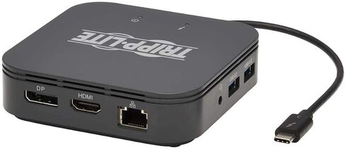 Tripp Lite Thunderbolt 3 Dock Dual Display 8k DP 4k HDMI USB-A Hub Gbe (MTB3-DOCK-04) in Saudi Arabia
