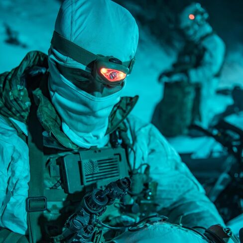 Princeton Tec Vizz Tactical LED Headlamp – 550 Lumen, IPX7 Waterproof, RGB and IR LEDs Regulated Output, 66-Hour Runtime, Lightweight 92 g, Designed for Tactical Applications, Black in Kuwait