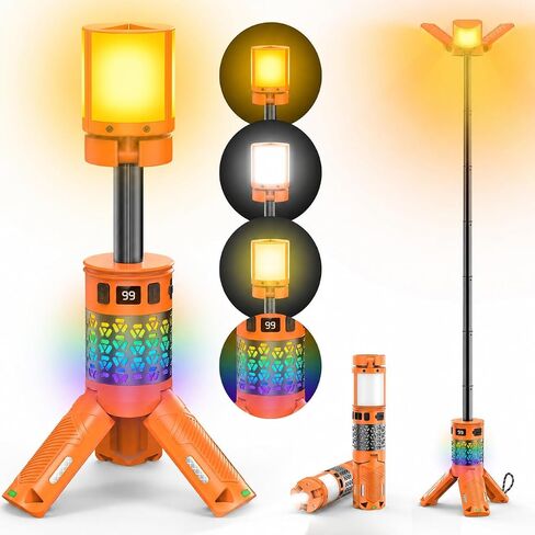 OGERY Camping Lights, 13500mAh Rechargeable Camping Lantern with Stand, RGB in Kuwait