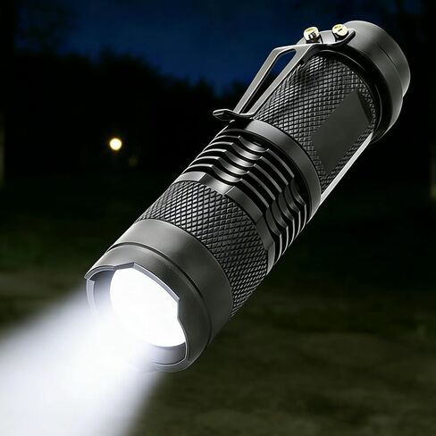 LED Flashlight Small Handheld Flashlights: 3 Modes Small Flashlight, Zoomable Portable Handheld Flash Light for Home Emergency Camping Outdoor (Battery not Included) in Kuwait