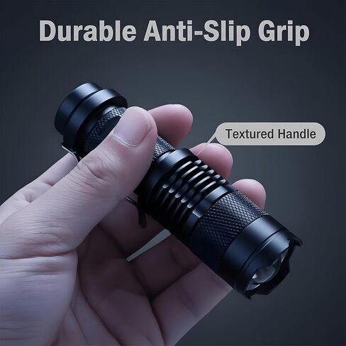 LED Flashlight Small Handheld Flashlights: 3 Modes Small Flashlight, Zoomable Portable Handheld Flash Light for Home Emergency Camping Outdoor (Battery not Included) in Kuwait
