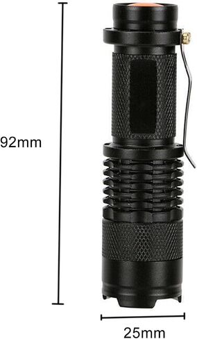 LED Flashlight Small Handheld Flashlights: 3 Modes Small Flashlight, Zoomable Portable Handheld Flash Light for Home Emergency Camping Outdoor (Battery not Included) in Kuwait