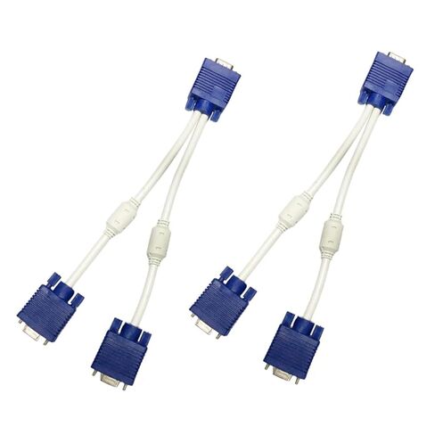 Uonlytech Vga Splitter Cable Male to Dual Female Adapter 2Pcs for Monitor in Kuwait