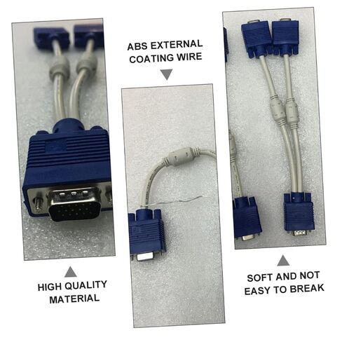 Uonlytech Vga Splitter Cable Male to Dual Female Adapter 2Pcs for Monitor in Kuwait