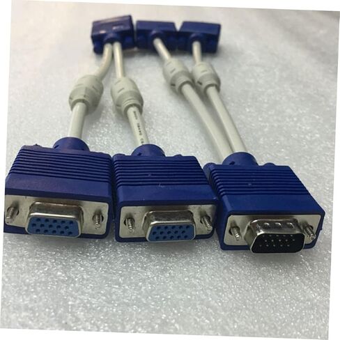 Uonlytech Vga Splitter Cable Male to Dual Female Adapter 2Pcs for Monitor in Kuwait