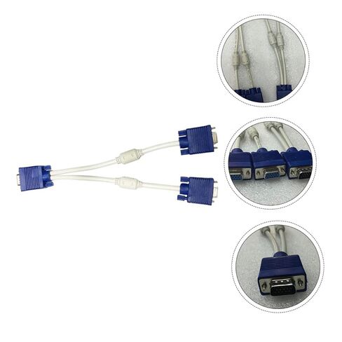 Uonlytech Vga Splitter Cable Male to Dual Female Adapter 2Pcs for Monitor in Kuwait