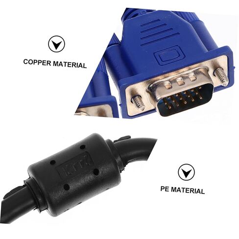 Gatuida Copper Vga Data Cable 2Pcs for Computer Monitor and Laptop Use in Kuwait