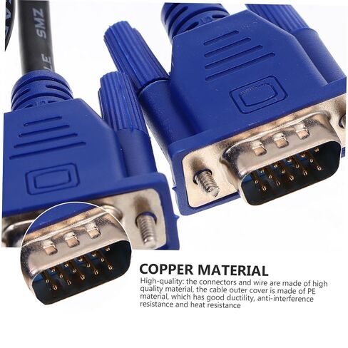 Gatuida Copper Vga Data Cable 2Pcs for Computer Monitor and Laptop Use in Kuwait