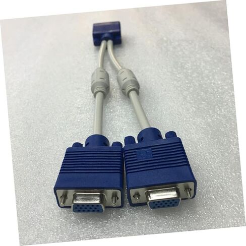 jojofuny 2PCS Vga Splitter Cable Dual Vga Output Video Adapter for Dual Monitor Display Abs Flexible Wire Mirror Display in Kuwait