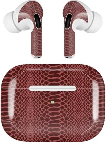 Skinit Decal Audio Skin Compatible with Apple AirPods Pro (2rd Gen, 2022) - Skinit Originally Designed Marsala Snake Skin Design in Kuwait