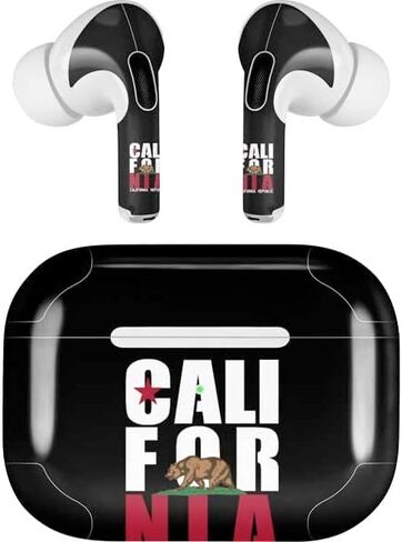 Skinit Decal Audio Skin Compatible with Apple AirPods Pro (2rd Gen, 2022) - Skinit Originally Designed California Black Block Design in Kuwait