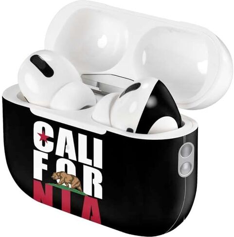 Skinit Decal Audio Skin Compatible with Apple AirPods Pro (2rd Gen, 2022) - Skinit Originally Designed California Black Block Design in Kuwait