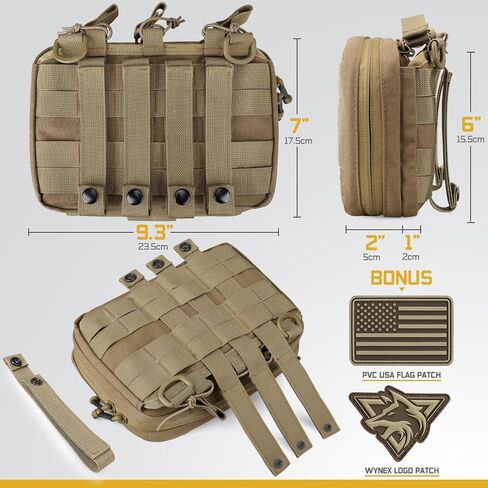 حقيبة WYNEX التكتيكية Molle Mag من تصميم القطع بالليزر، حقيبة مجلة تكتيكية ثلاثية لـ M4/M16 Mag، وحقائب أدوات إدارة Molle للوصول السريع، تتضمن حقيبة EMT الطبية المنظمة رقعة in Kuwait