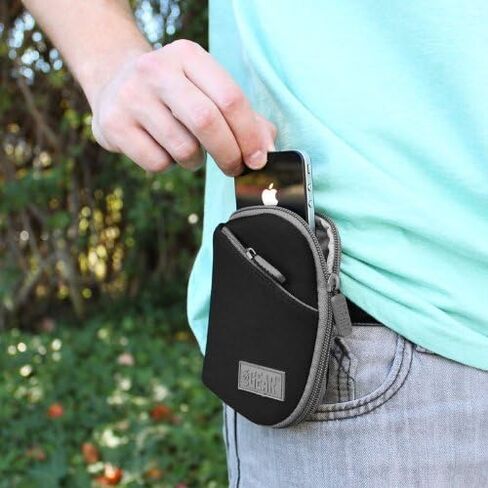 USA Gear FlexARMOR Small Multi-Purpose Travel Pouch with Heavy-Duty Zipper, Storage Pockets and Weather-Resistant Neoprene - Perfect to Use as a Jewelry Bag, Wallet, Electronic Accessory Case and More in Kuwait
