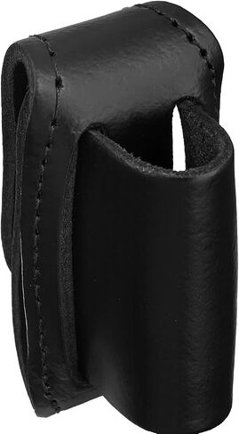 Shield Wallets Compact Holder for AA Mini Mag Flashlight, Open Top & Bottom Leather Holster with Snap Back Belt Slide, Fits Belts up to 1.75 Inch, Durable Duty Gear Accessory, Made in USA in Kuwait