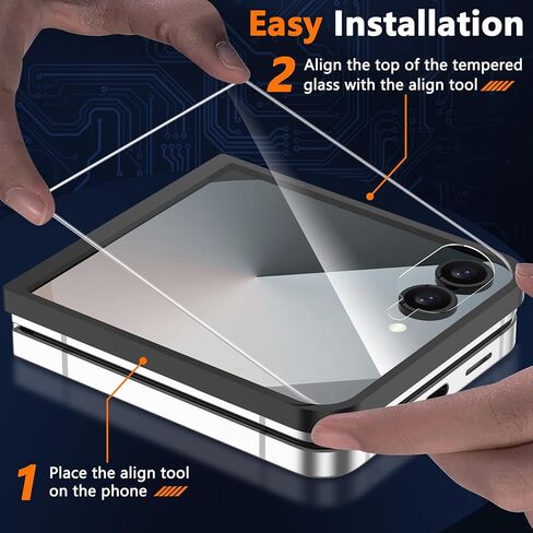 LYWHL 3 Pack for Samsung Galaxy Z Flip 7 Tempered Glass Screen Protector in Kuwait