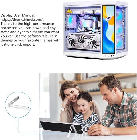 9.16" Computer Temp Monitor, FHD 1920x462 PC Sensor Panel One-Cable Connection(No HDMI Needed), Stretched Bar LCD Dynamic Theme Supported, IPS Mini Secondary Screen for CPU RAM HDD Data, Windows Only in Kuwait