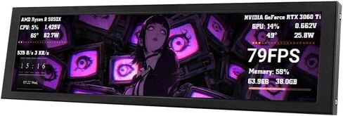 Crystal 9.16" PC Secondary Display IPS Monitor Black in Kuwait