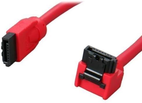 okgear Red SATA 3.0/6Gbit/s Premium Cable 12" Straight to Right Angle in Kuwait