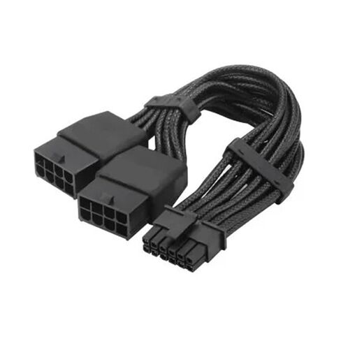 12VHPWR GPU Cable 4090/4080/4070/L40/H100 Server Adapter Cable 2x8pin 8PIN to 16P Power Cord Power Cord [Positive Bend] 15CM(8P to 16P GPU2) in Kuwait