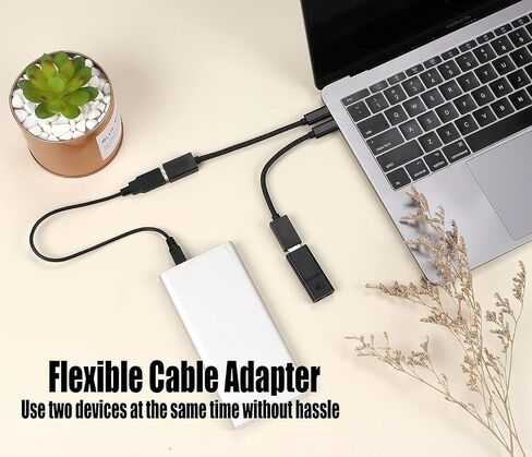 OTG USB-C 3.0 Adapter (2 Pack) Compatible with Honor Honor View 20 to Quick Multi-Use Functions to Backup, Keyboard, mice, Thumb Drives, Saves, More (Black) in Kuwait