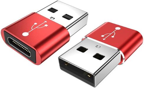 BoxWave Adapter Compatible with Canon EOS R5 - USB-A to C PortChanger (5-Pack), Type-C OTG Convert Charging Data Adapter - Metallic Silver in Kuwait