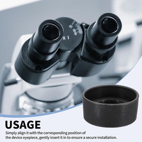 PATIKIL 34-37 mm Eyepiece Eye Cups, 2Pcs Rubber Eyepiece Cover Guard for Stereo Microscope Telescope Aiming Scope, Black in Kuwait