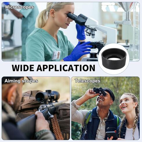 PATIKIL 34-37 mm Eyepiece Eye Cups, 2Pcs Rubber Eyepiece Cover Guard for Stereo Microscope Telescope Aiming Scope, Black in Kuwait