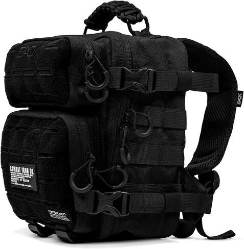 Combat Iron 10L Compact Tactical Backpack - Woodland BDU Camo in Kuwait